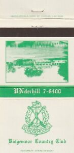 VINTAGE MATCHBOOK COVER. RIDGEMOOR COUNTRY CLUB. CHICAGO, IL.