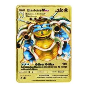 NEW Blastoise VMAX Rainbow Gold Metal Pokémon Card Collectible/Gift/Display