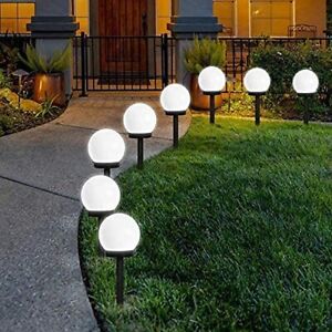 4 Pack Solar Garden Lights Outdoor Bright Solar Globe Pathway Lights Waterproof