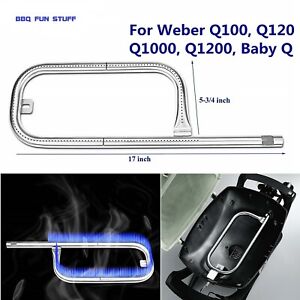 Weber Gas Grill Baby Q100 Q120 Q1000 Q1200 Stainless Steel Burner  17