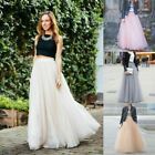5 Layer Tulle Long Skirt Tutu Women Maxi Wedding Skirts Party Prom Underskirt 11