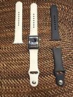 Apple Watch Series 3 38 mm Silver Aluminum Case White & Blue Sport Bands