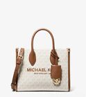 Michael Kors Small Mirella Crossbody Messenger Handbag Purse Shopper Bag Vanilla