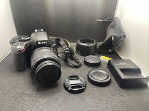 Nikon D5100 16.2MP Digital SLR Camera 18-55mm VR Lens & Nikkor AF-S DX G2 ED