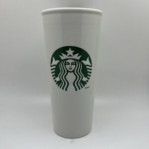 Starbucks Mermaid Ceramic Travel Coffee Tumbler W/ Lid 16 Fl Oz Siren To Go Mug