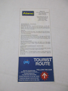 1996 Alamo Rental Car Miami Beach Florida City Street Guide Travel Road Map~B8