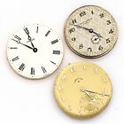 Lot of 3 Concord Chronometre Marbla Lord Elgin Pocket Watch Movements 36-39mm