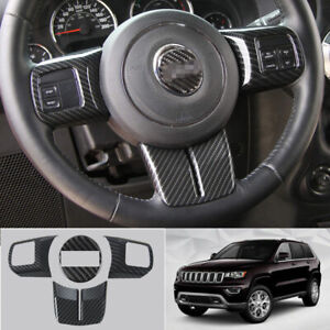 Carbon Fiber Steering Wheel Cover Trim For Wrangler JK/Grand Cherokee/Patriot