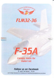ORDFLM32036 1:32 Flying Leathernecks F-35A Lightning II Canopy Mask Set (ITA