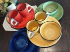 Gibson Home Color Vibes Handpainted Stoneware Dinnerware Set for 4