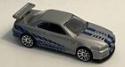 2014 Hot Wheels Nissan Skyline GT-R (R34) Fast And Furious Gray Loose