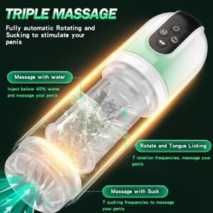 Automatic Male Masturbaters Thrusting Cup Rotating Stroker Men Sex Toy Handsfree