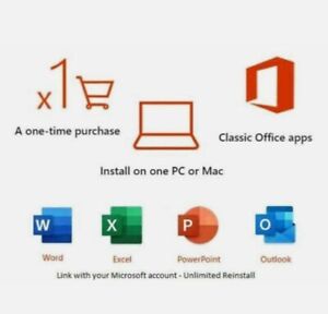 Microsoft Office Home and Business 2021, Windows PC and Mac - 1 User