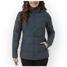 32 Degrees Heat Women’s Winter Tech Hooded Puffer Jacket - Gray Green, Size XL