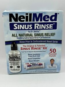Neilmed Sinus Relief Saline Nasal Rinse 50 Packets W/ Rinse Bottle Ex 10/2026