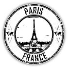 Paris France Grunge Rubber Stamp Travel Car Bumper Sticker Decal