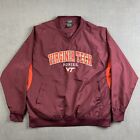 Vintage Virginia Tech Jacket Mens Large Maroon Windbreaker Pullover Hokies 90s