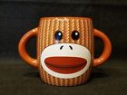 Galerie  -  Sock Monkey Double Handle Coffee Mug - Shelf