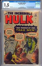 New ListingIncredible Hulk #2 1st Green Hulk Silver Age Vintage Marvel Comic 1962 CGC 1.5