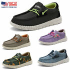 Youth Boys Girls Comfort Loafers Knit Mesh Lightweight Slip on Casual Shoes
