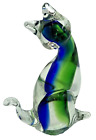 Murano Figurine Large Cat Art Glass Italy 9.5