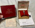 Vintage 1950's 1956 Ladies Omega Gold & Diamond Watch with box papers