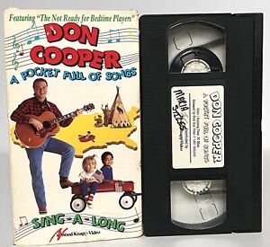 DON COOPER A Pocket Full Of Songs (VHS, 1991) Sing-A-Long Wood Knapp Video