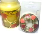 Yankee Candle APPLES Jar Candle Holder & Illuma Lid Candle Topper ~ FREE SHIP