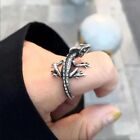 Vintage Style Lizard Small Dinosaur Ring Men Open Mouth Hipster Punk Band Ring