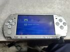 Sony PSP 2001 PlayStation Portable Silver Console system W Charger New Bat AS-IS