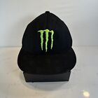 Monster Energy M Logo Black Hat Baseball Cap 210 Fitted 7 1/4 to 7 5/8