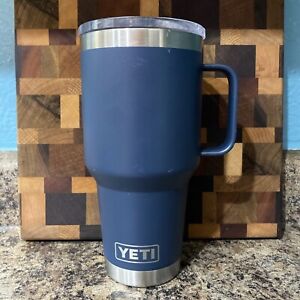 Yeti Rambler Tumbler 30 oz Stainless Steel Cup MagSlider lid /handle Navy blue