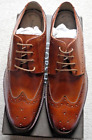 Men's Florsheim Montinaro Wingtip Oxford Saddle Tan Leather Dress Shoes Size 13D