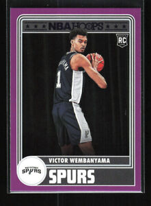 VICTOR WEMBANYAMA 2023-24 Panini NBA Hoops Tribute PURPLE RC #298 Spurs