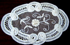 Antique Doily mesh lace with embroidered Princesses Brussel lace hand made