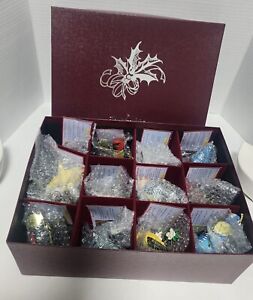 Danbury Mint The Song Bird Christmas Ornaments Box of 12 Excellent Condition S1