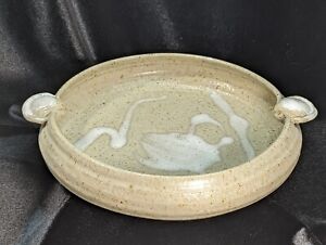 Handmade Nautical Seashell Studio Art Pottery Studio Centerpiece Bowl