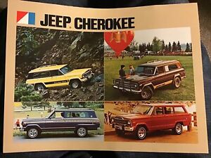 Jeep Cherokee UK Market Single Sheet Sales Brochure Pictures Only
