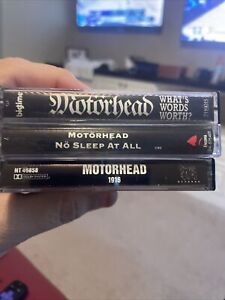 Lot of 3 Motorhead Speed Metal Cassette Tapes Rock