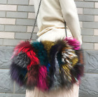 Womens 100% Real Fox Fur Handbag Purse Wallet Bag Cross body Shoulder Xmas Gifts