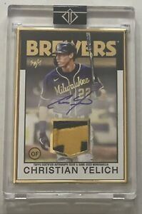 2021 Topps Transcendent Collection Active Relics 1/1 Christian Yelich Auto