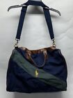 Polo Ralph Lauren Vintage Blue Green Soft Shell Carry On Shoulder Duffle Bag