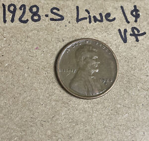 1928 S Lincoln Wheat Cent / Penny  Very Fine VF