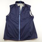 Rlx Ralph Lauren Vest Mens Large Blue Zip Outdoor Water Repellent Golf Stretch