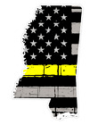 Mississippi State (E25) Thin Yellow Line Dispatch Vinyl Decal Sticker Car/Truck