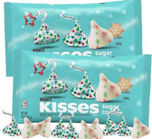 Hershey's Kisses (2-PACK) Sugar Cookie White Creme Chocolate Candy 18oz BB 10/24