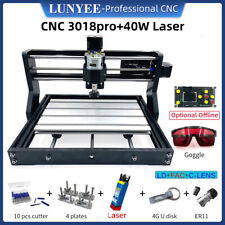 CNC 3018 PRO Router Kit + 0.5W-40W Laser DIY Wood Carving Cutter Milling Machine