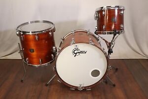 Gretsch USA Walnut 3pc Drum Set Kit Vintage 1970's