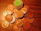 1927-P LINCOLN WHEAT CENT PENNY ROLL, all coins fine grade