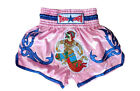 Pink Hanuman Monkey Women Girls Muaythai Shorts Muay Thai Embroidery Kick Boxing